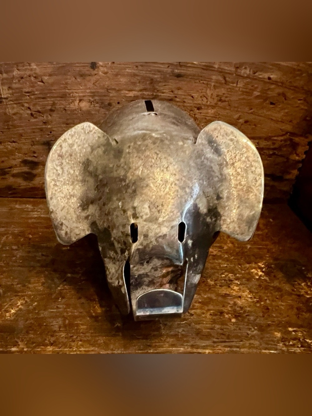 Silverplate Lunt Piggy Bank Vintage Two Piece Figural Coin Pig Bank